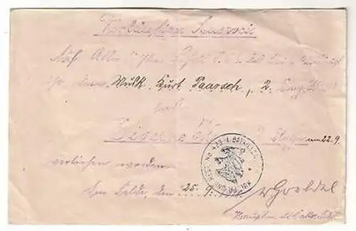 Urkunde Eisernes Kreuz 2. Klasse aus dem 1. Weltkrieg 1918