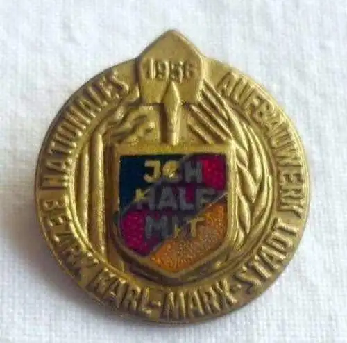 DDR Aufbaunadel Bezirk Karl Marx Stadt in Gold 1956