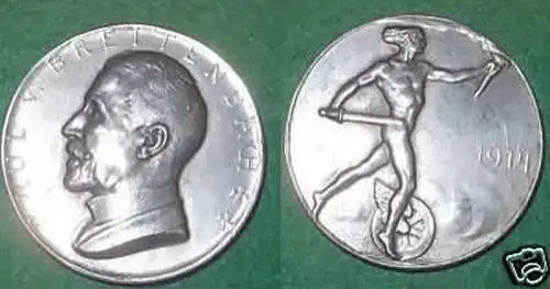 seltene Eisen Medaille Eisenbahn 1. Weltkrieg 1914