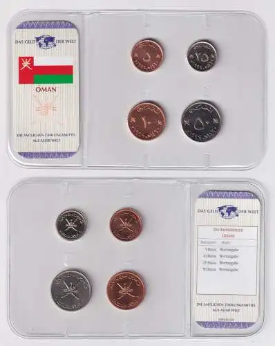 Das Geld der Welt Kursmünzsatz KMS 4 Münzen Oman Stgl. im Blister (170560)