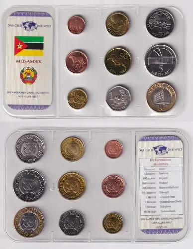 Kursmünzsatz KMS 9 Münzen Mosambik Stgl. im Blister (170469)