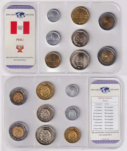 Kursmünzsatz Das Geld der Welt KMS 8 Münzen Peru Stgl. im Blister (170499)