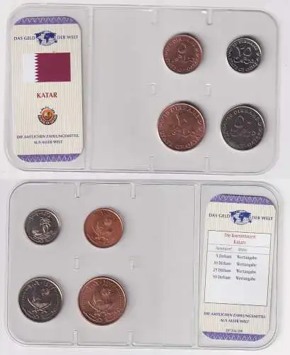 Kursmünzsatz Das Geld der Welt KMS 4 Münzen Katar Stgl. im Blister (170500)