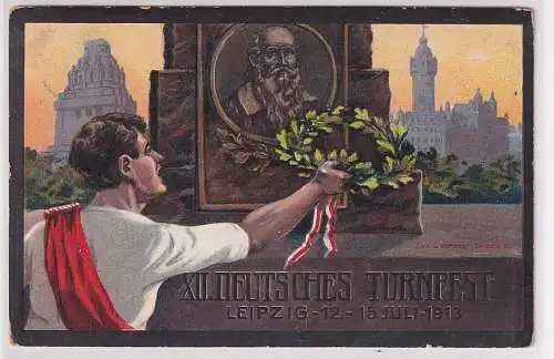 60238 Künstler AK Leipzig -  XII. deutsches Turnfest 12.-16. Juli 1913