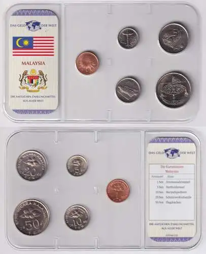 KMS Das Geld der Welt Kursmünzensätze der Welt Malaysia 5 Münzen (170660)