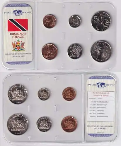 Kursmünzsatz Das Geld der Welt KMS 6 Münzen Trinidad & Tobago Blister (170700)