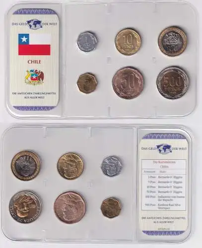 Kursmünzsatz Das Geld der Welt KMS 6 Münzen Chile im Blister (170743)