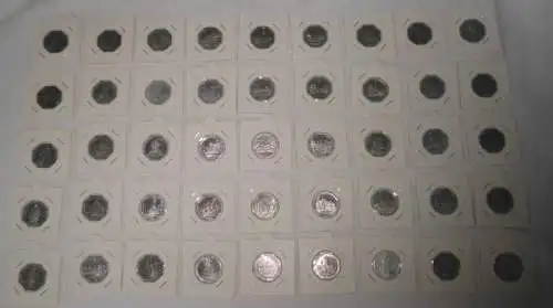 Nürnberg FUERTH 20 Pfennig Fahrmarke Aluminium 1 kompletter Satz 45 Stück