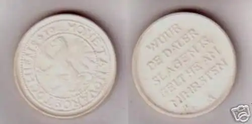 schöne DDR Porzellanmedaille alte Rostocker Münze