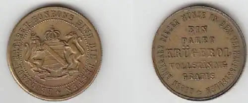 alte Wertmarke für Krügerol Halsbonbons um 1910
