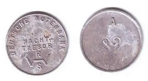 DDR Aluminium Wertmarke Deutsche Notenbank Nachttresor