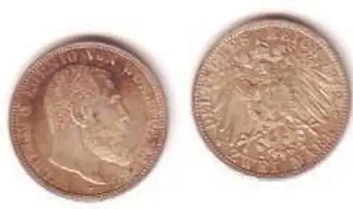 2 Mark Silber Münze 1912 Württemberg Wilhelm II.