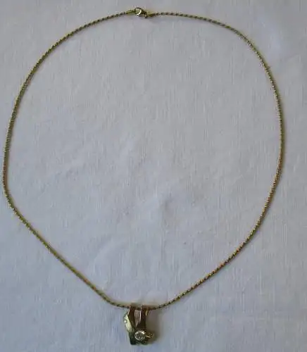 elegante 333er Gold Halskette mit Schmuckstein Anhänger (119301)