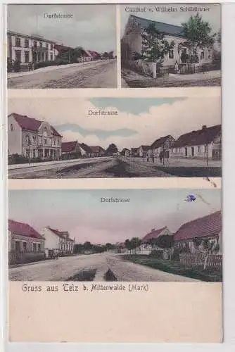 39476 Mehrbild Ak Gruß aus Telz bei Mittenwalde (Mark) Gasthof usw. 1910