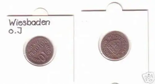 10 Pfennig Münze Notgeld Stadt Wiesbaden um 1918