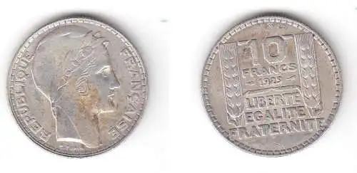 10 Franc Silber Münze Frankreich 1929 (110817)