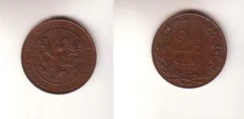 2 1/2 Cents Kupfer Münze Niederlande 1906