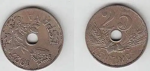 25 Centimos Nickel Münze Spanien 1927
