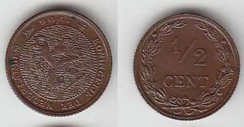 1/2 Cent Kupfer Münze Niederlande 1906