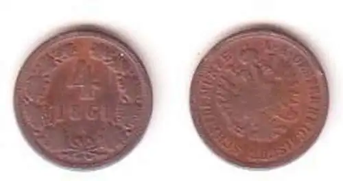 4 Kreuzer Kupfer Münze Österreich 1861 A