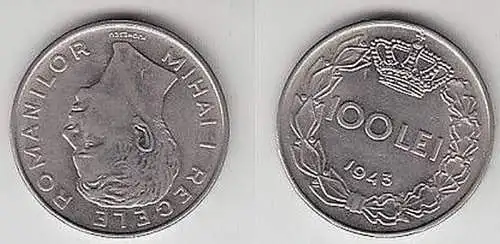 100 Lei Stahl Münze Rumänien 1943