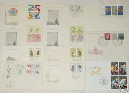 11 seltene DDR Ersttagsbriefe um 1965 etwa 325 Euro Mi.