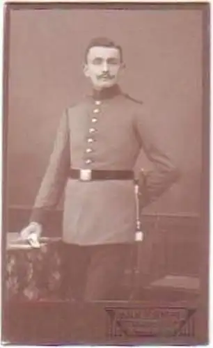 kleines Kabinettfoto eines Soldaten Strassburg um 1910