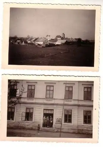 31602/2 Foto Kirchberg in Sachsen Wohnhaus und Totalansicht 2. Weltkrieg