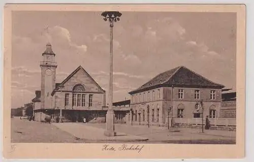 908385 Feldpost AK Zeitz - Bahnhof, Außenansicht 1917