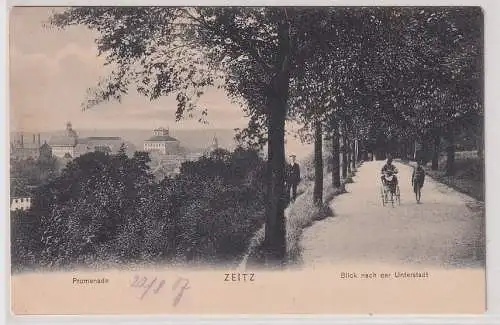 908457 AK Zeitz - Promenade, Blick nach der Unterstadt