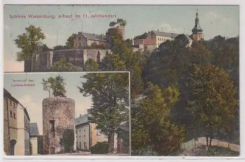 96248 Mehrbild Ak Schloss Wiesenburg und Innenhof der Landes-Anstalt 1909
