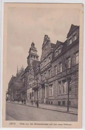 36750 AK Zeitz - Blick von der Brüderstrasse auf das neue Rathaus 1913