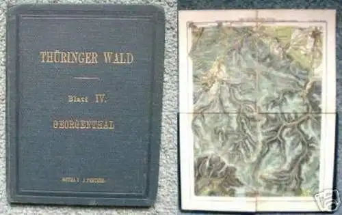 Karte Perthes, Thür. Wald Blatt IV. Georgenthal um 1900