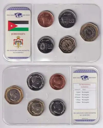 Kursmünzsatz Das Geld der Welt KMS 5 Münzen Jordanien im Blister (170640)