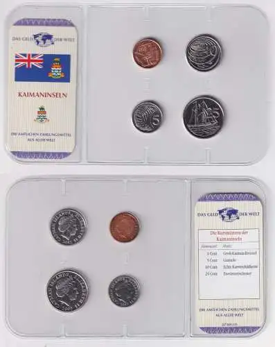 Kursmünzsatz Das Geld der Welt KMS 4 Münzen Kaimaninseln im Blister (170397)