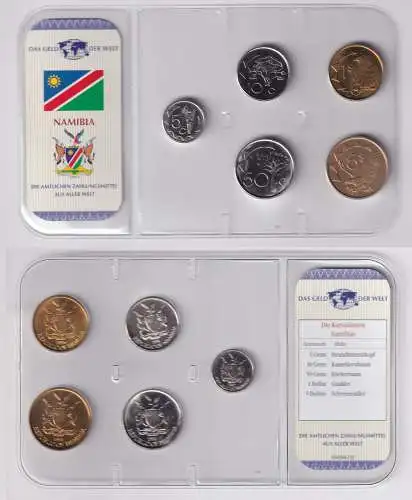 Kursmünzsatz Das Geld der Welt KMS 5 Münzen Namibia im Blister (170431)