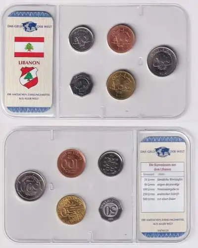 Kursmünzsatz Das Geld der Welt KMS 5 Münzen Libanon im Blister (170522)