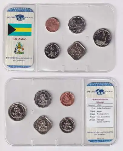 Kursmünzsatz Das Geld der Welt KMS 5 Münzen Bahamas im Blister (170602)
