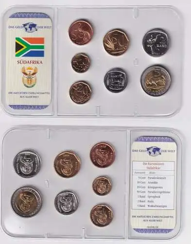 Kursmünzsatz Das Geld der Welt KMS 7 Münzen Südafrika im Blister (170422)