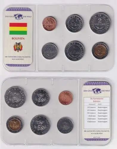 Kursmünzsatz Das Geld der Welt KMS 6 Münzen Bolivien im Blister (170481)