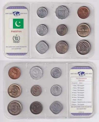 Kursmünzsatz Das Geld der Welt KMS 9 Münzen Pakistan im Blister (170601)