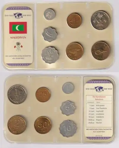 Kursmünzsatz Das Geld der Welt KMS 7 Münzen Malediven im Blister (170395)