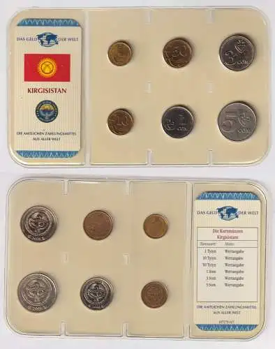 Kursmünzsatz Das Geld der Welt KMS 6 Münzen Kirgisistan im Blister (170564)