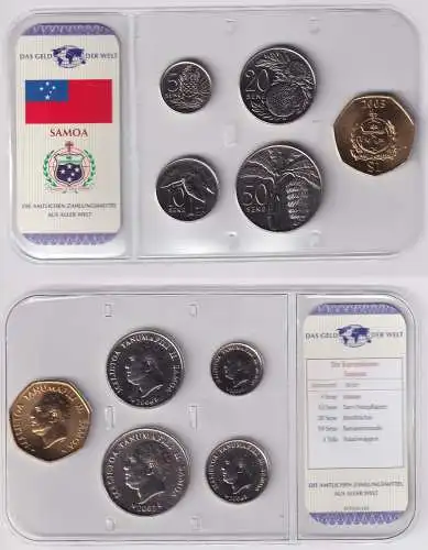 Kursmünzsatz Das Geld der Welt KMS 5 Münzen Samoa im Blister (170772)