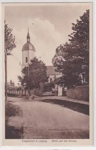 76290 Ak Engelsdorf bei Leipzig - Blick auf die Kirche 1929