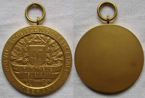 Medaille Privilegierte Schützengesellschaft Meerane 40J. Mitgliedschaft (103696)