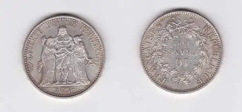 10 Franc Silber Münze Frankreich 1967 vz (155732)