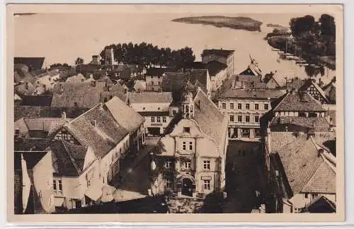 93965 Foto Ak Wolgast Luftaufnahme 1957