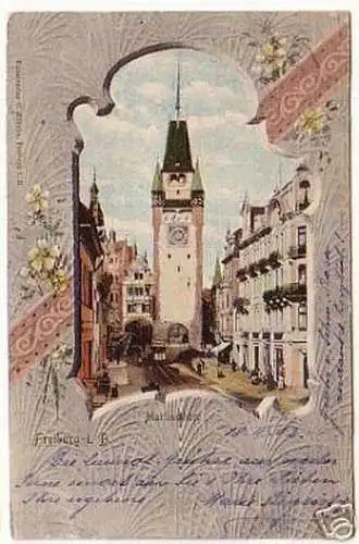 06129 Ak Freiburg im Breisgau Martinsthor 1902