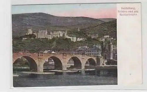 24690 Präge Ak Heidelberg alte Neckarbrücke um 1900